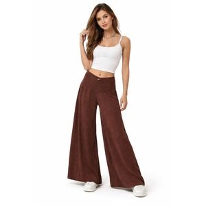 Vintage Hot Tempered Brown Wide Leg Palazzo Lounge Pants Women's Size M